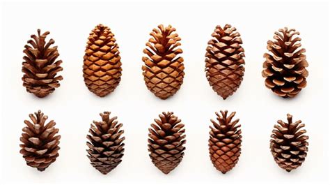 Premium Photo Set Of Pine Cones