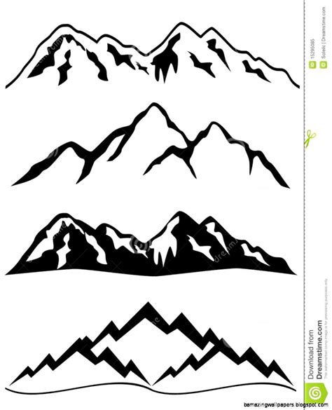 Mountain Drawing Outline At Explore Collection Of