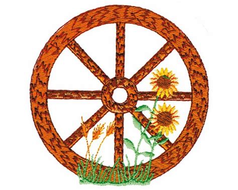 Wagon Wheel Machine Embroidery Design - Etsy