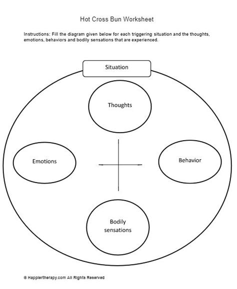 Hot Cross Bun Worksheet HappierTHERAPY