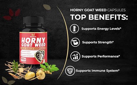 Amazon BMVINVOL Horny Goat Weed Capsules Boost Energy 14000mg Herbal Equivalent With Maca