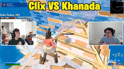 Clix Vs Khanada 1v1 Toxic Fights Coached By Peterbot Youtube