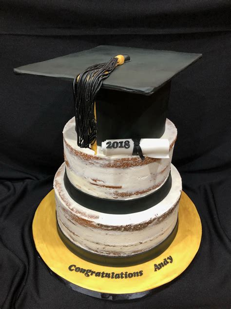 Black And Gold Graduation Cake Ideas