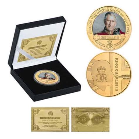 King Charles III Gold Plated Coin Ltd Edition 1000pcs | The British Store