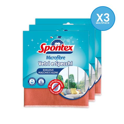 Acquista Online Multipack X3 Spontex Microfibre Vetri E Specchi