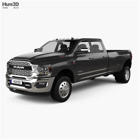 Ram 3500 Crew Cab Long 침대 Dually Limited 2021 3d 모델 차량 On Hum3d