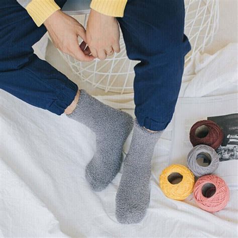 6 Pairs Cosy Bed Socks Mens Fluffy Home Sock Thick Indoor Winter Warm