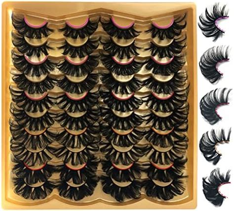 Amazon 25MM Mink Lashes 25 Mm False Eyelashes Long 20 Pairs Pack