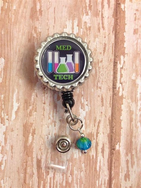 Retractable Badge Reel For Medical Technologist Or Med Tech Etsy