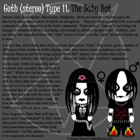 A Baby Bat Goth Type Types Of Goth Goth Subculture Emo Goth