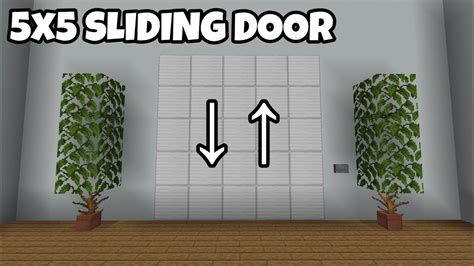 How To Make 5x5 Sliding Door In Minecraft Youtube