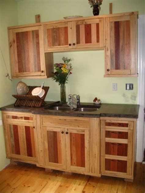 Best Images About Reclaimed Wood Kitchen Cabinets On Pinterest