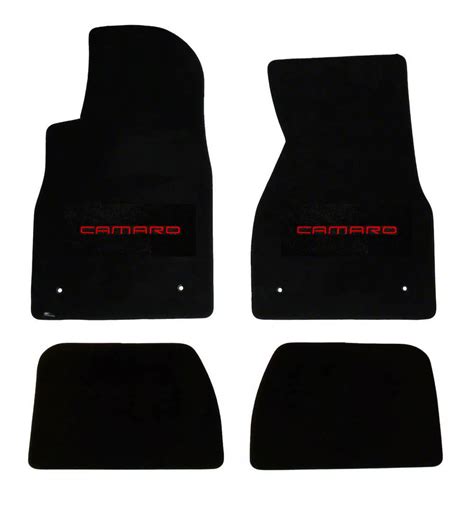 Lloyd Camaro Ultimat Front And Rear Floor Mats With Silver Camaro Logo