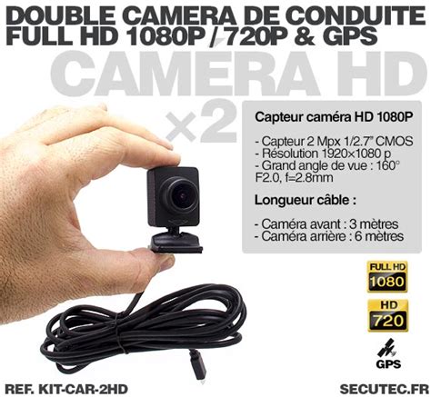 KIT CAR 2HD Kit vidéosurveillance anti vandalisme véhicule avec 2