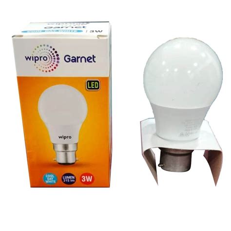 3W Wipro LED Bulb Base Type B22 Model Name Number Garnet At Rs 75