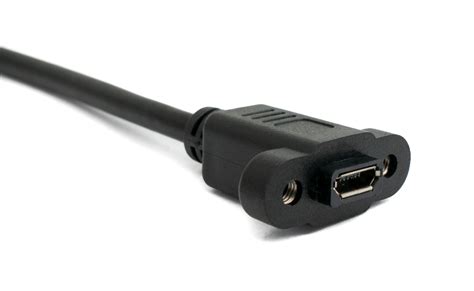 Usb Kabel Cm Micro B Stecker Zu Buchse Adapter Schraube In Schwarz