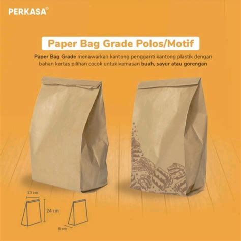 Jual Paper Bag X X Coklat Motif Polos Kantong Kertas Coklat Motif