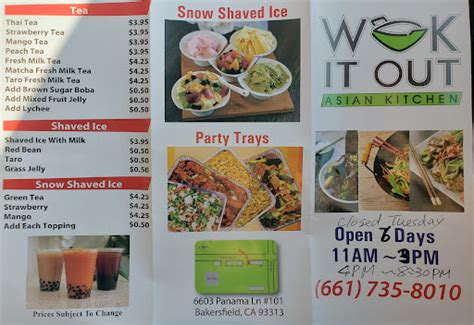 Wok It Out Menu (Latest Update 2026)