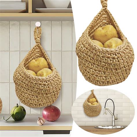 Xchenda Kitchen Supplies Food Storage Jute Hanging Fruit And Vegetable