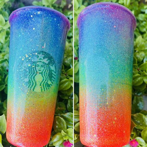 Starbucks Rainbow Glitter Cup Starbucks Tumbler Starbucks Cup ...