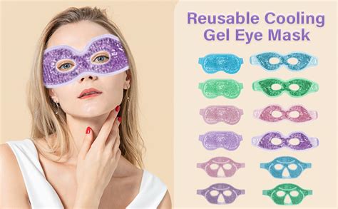 Ruzzut Cooling Gel Eye Mask With Eye Holes 2 Pcs Gel Bead