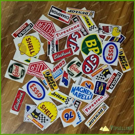 Classic Car Rally Race Huge Worn Retro Effect Decals Stickers Mini