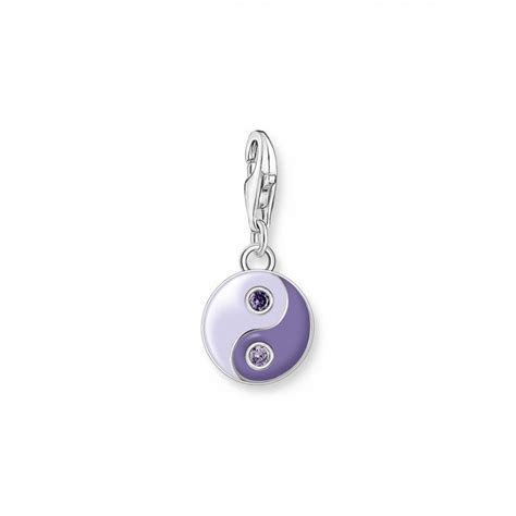 Thomas Sabo Charm Anhänger Violetter Yin Yang Silber 1918 041 13