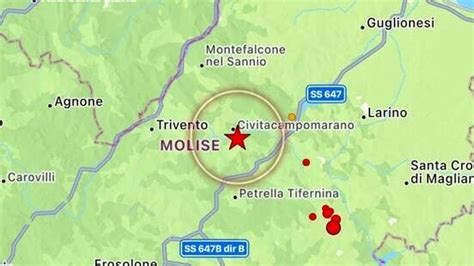 Forte Scossa Di Terremoto In Molise Magnitudo 4 6 La Terra Tremava Da