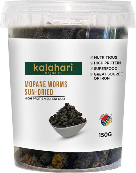 Kalahari Organics Sun Dried Mopani Worms 150g | Buy Online in South ...