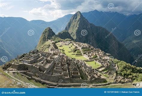 View Of The Lost Incan City Of Machu Picchu Near Cusco Peru Editorial