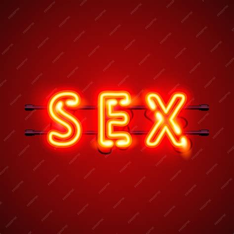 Premium Vector Neon Banner Sex Text On The Red Background Vector