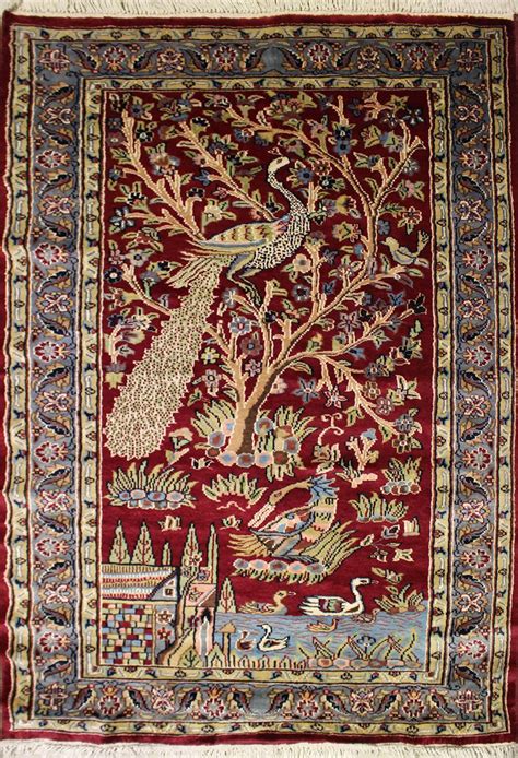 36x57 Rug Pictorial Hunting Shikargah Handmade Pak Persian Silk