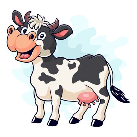 Cartoon funny cow isolated on white background 15511837 Vector Art at ...