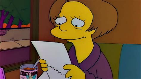 The Simpsons Writing A Letter To Edna Krabappel Youtube