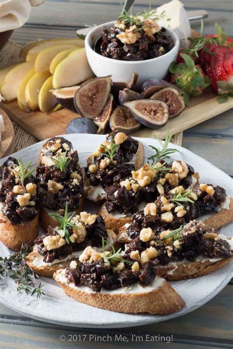 Fig And Olive Tapenade Crostini With Walnuts Pinch Me I M Eating