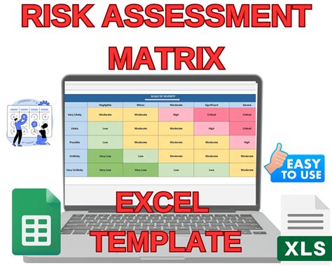 Risk Assessment Matrix Template, Matrix Digital Excel Templates, Risk ...