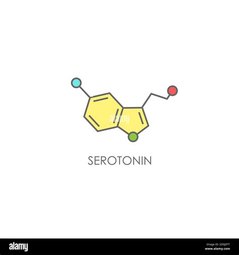 Serotonin Neurotransmitter Molecular Model Serotonin Hi Res Stock