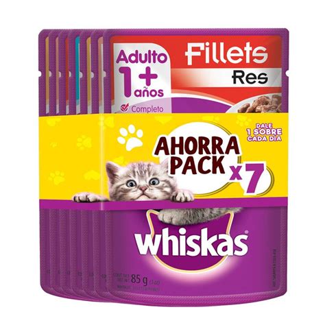 Whiskas Alimento H Medo Para Gato Adulto Ahorrapack G X Sobres