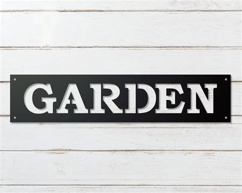 Garden Sign Metal Garden Sign Custom Garden Sign Garden Decor