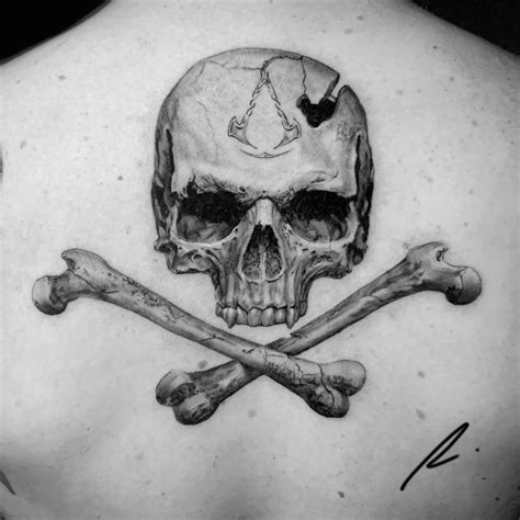 Girly Skull And Crossbone Tattoos