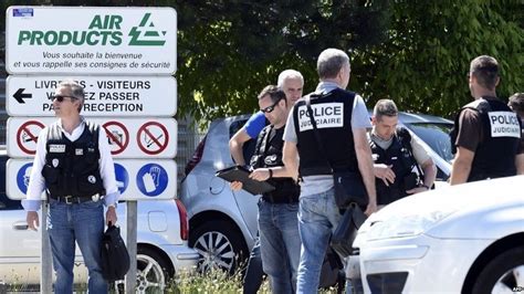 France Attack Man Decapitated At Factory Near Lyon Bbc News