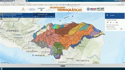 Mapa De Las Cuencas Hidrograficas De Honduras Mapa De Honduras Images