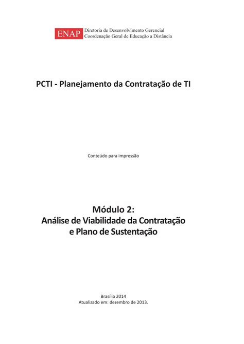 PDF Módulo 2 Análise de Viabilidade da Contratação e Plano de