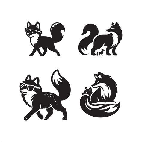 Arctic Fox Silhouette Icon Graphic Logo Design 45922357 Vector Art At