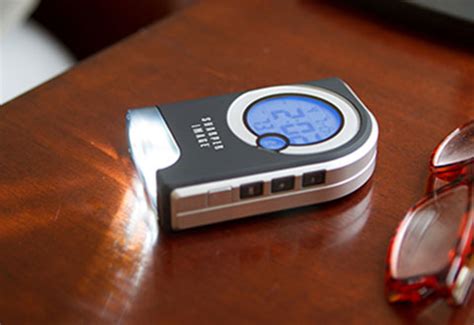 Travel Alarm Clock with Dual LED Flashlight @ Sharper Image