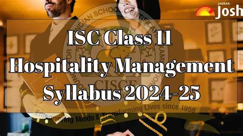 Isc Class 11th Hospitality Management Syllabus 2024 25 Download Class