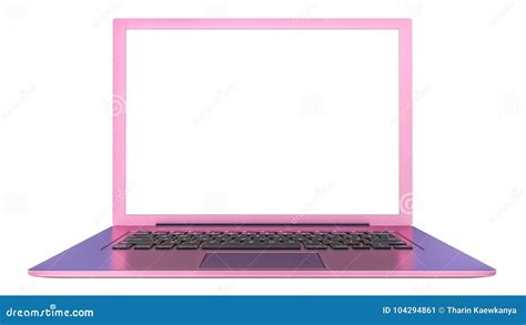 Laptop Pink Color Stock Illustration Illustration Of Isolated 104294861