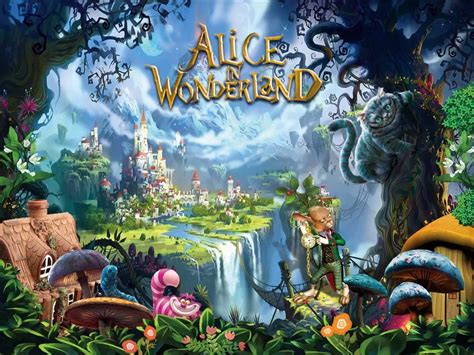 Alice In Wonderland Backdrop Fairy Tale Forest For Girl Birthday