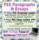 PEE Paragraph Writing 5 Paragraph Essay Bundle With Types Of