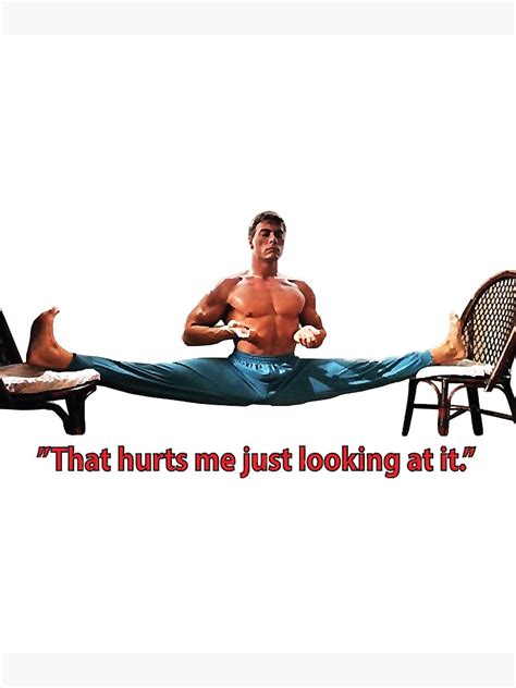 Bloodsport Scene Jean Claude Van Damme Epic Split Poster For Sale By